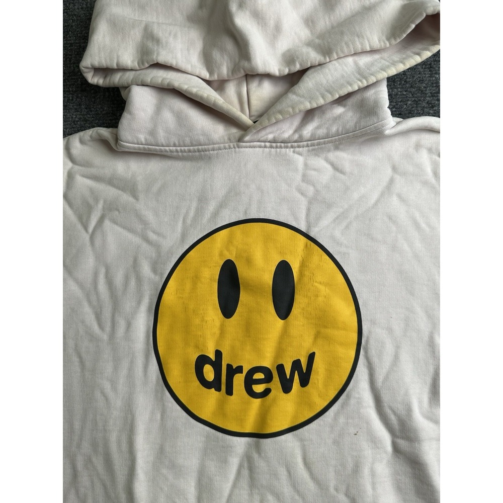 Drew House Mascot Smiley Logo Cream Pullover Hoodie Justin Bieber, Size XS - Picture 2 of 12